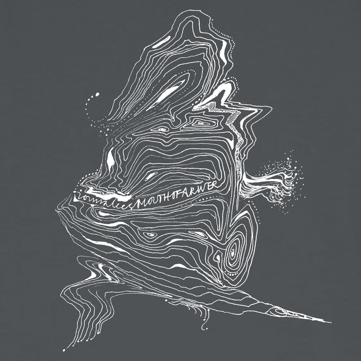 ionnalee illustrated MOUTH OF A RIVER sweatshirt - ASH