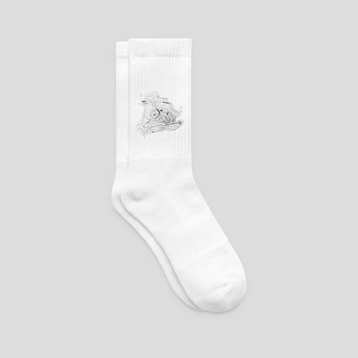 ionnalee illustrated MOUTH OF A RIVER socks