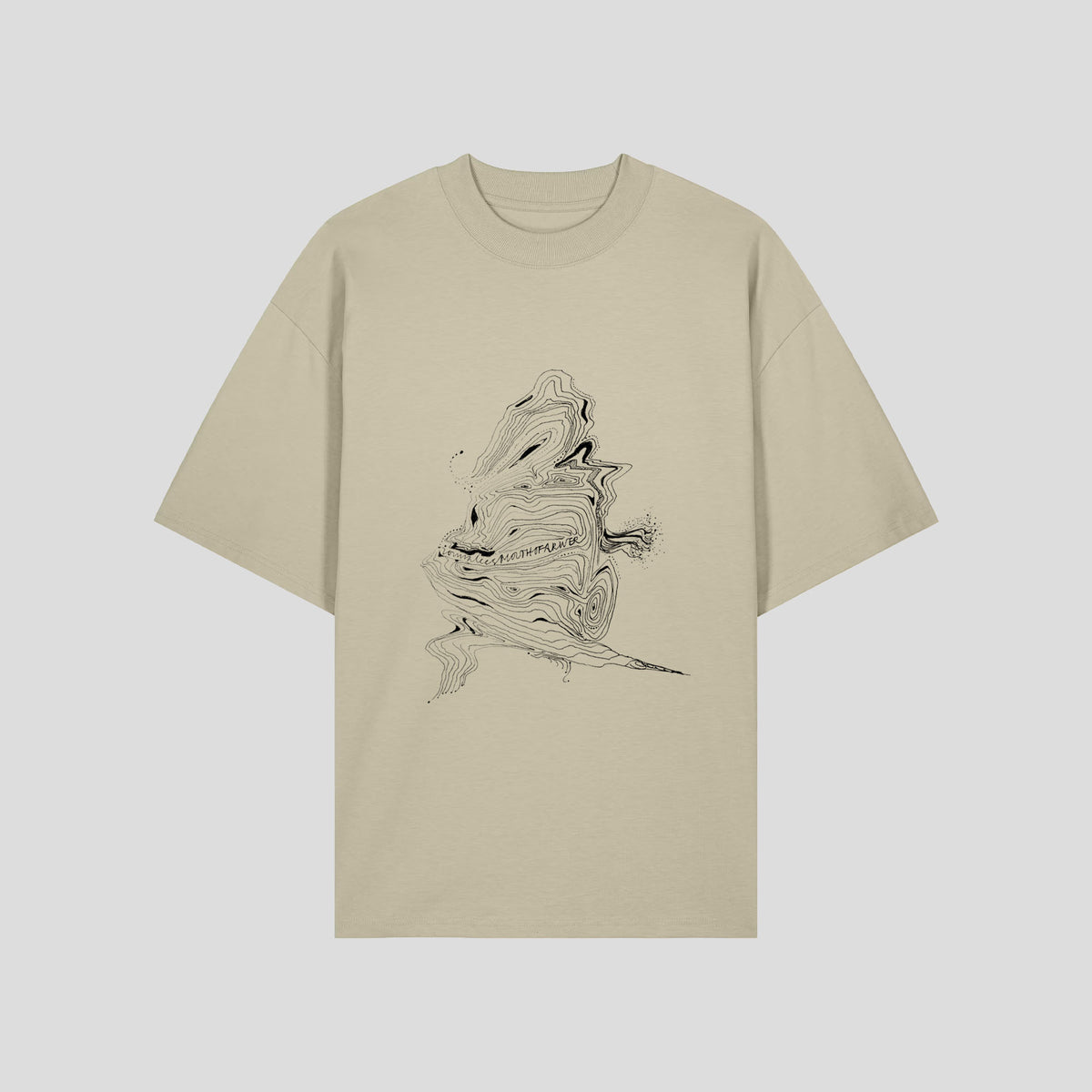 ionnalee illustrated MOUTH OF A RIVER tee - SAND