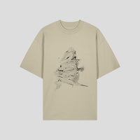 ionnalee illustrated MOUTH OF A RIVER tee - SAND