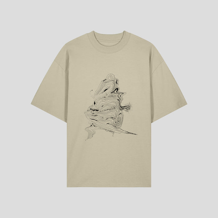 ionnalee illustrated MOUTH OF A RIVER tee - SAND